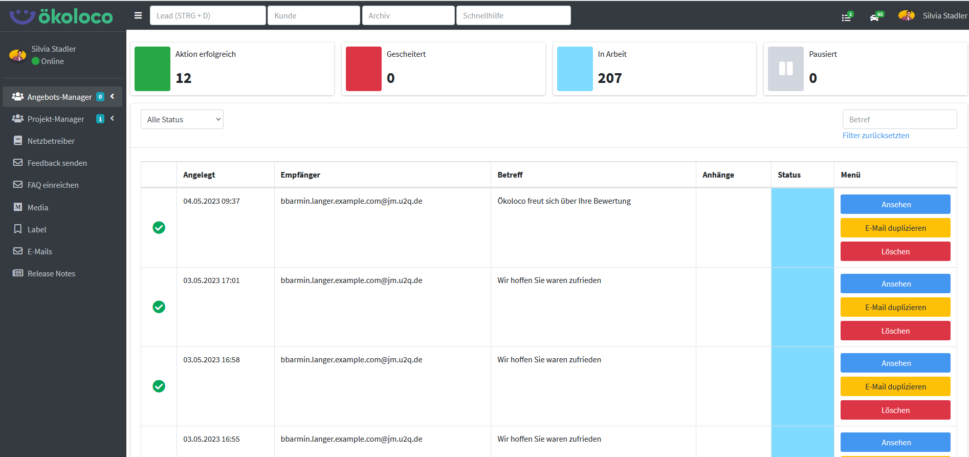 Screenshot Angebotskalkulator